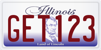 IL license plate GET123