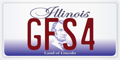 IL license plate GFS4