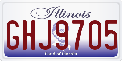 IL license plate GHJ9705