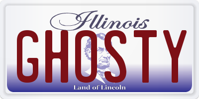 IL license plate GHOSTY