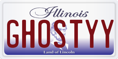 IL license plate GHOSTYY