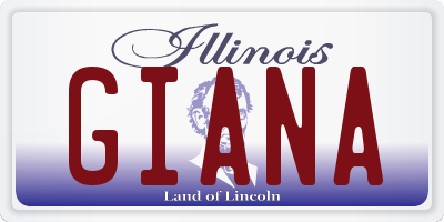 IL license plate GIANA