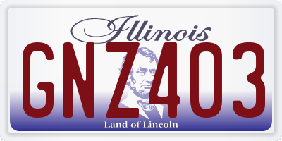 IL license plate GNZ403