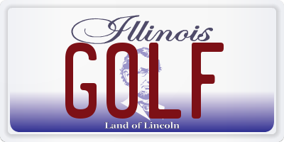 IL license plate GOLF