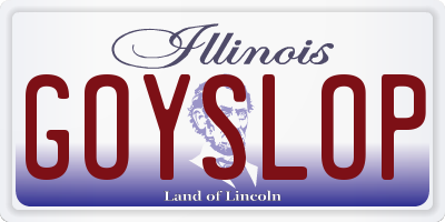 IL license plate GOYSLOP