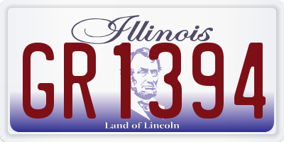 IL license plate GR1394