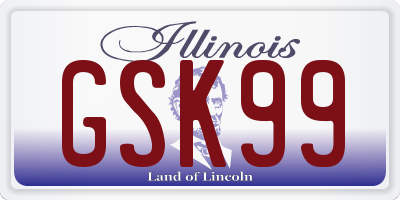 IL license plate GSK99