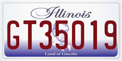 IL license plate GT35019