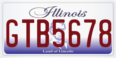 IL license plate GTB5678