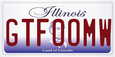 IL license plate GTFOOMW