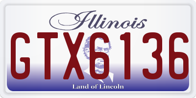 IL license plate GTX6136