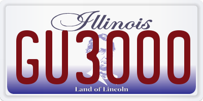 IL license plate GU3000