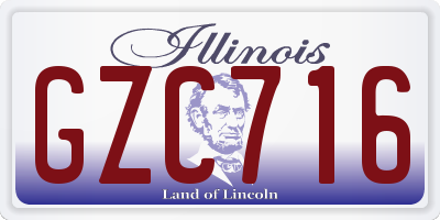 IL license plate GZC716