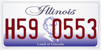 IL license plate H590553