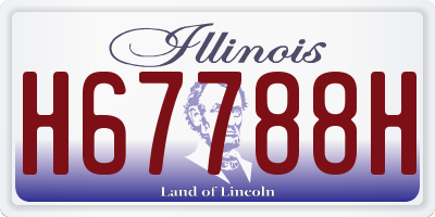 IL license plate H67788H