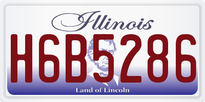 IL license plate H6B5286