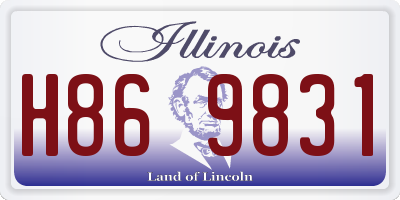 IL license plate H869831