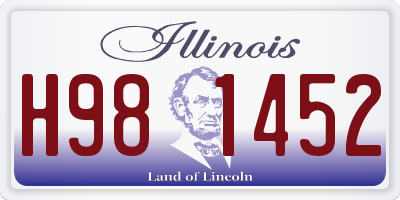 IL license plate H981452