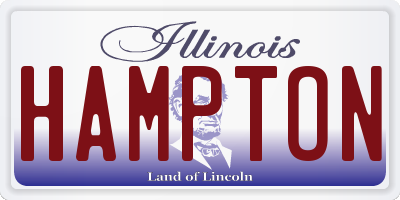 IL license plate HAMPTON
