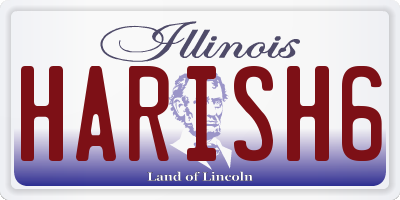 IL license plate HARISH6