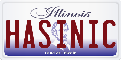 IL license plate HASINIC