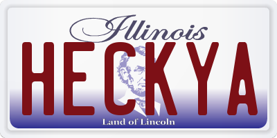 IL license plate HECKYA