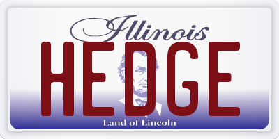 IL license plate HEDGE