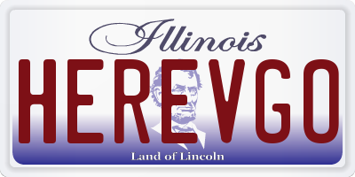 IL license plate HEREVGO