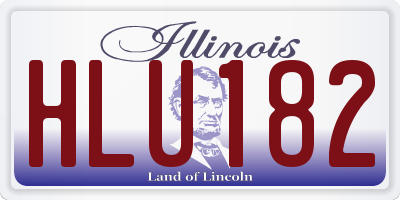 IL license plate HLU182