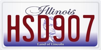 IL license plate HSD907