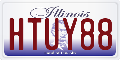 IL license plate HTUY88