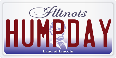 IL license plate HUMPDAY