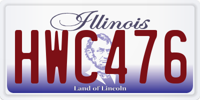 IL license plate HWC476