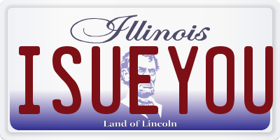 IL license plate ISUEYOU