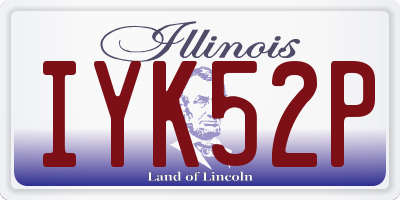 IL license plate IYK52P