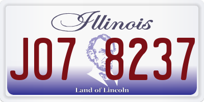 IL license plate J078237