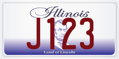 IL license plate J123