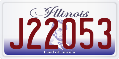 IL license plate J22053