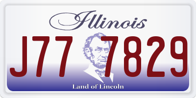 IL license plate J777829