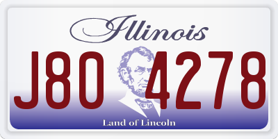 IL license plate J804278