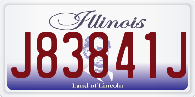 IL license plate J83841J