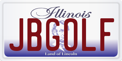 IL license plate JBGOLF