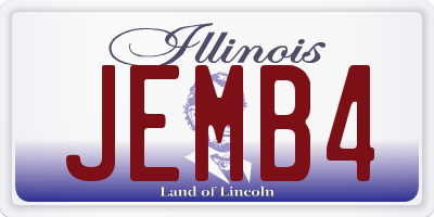 IL license plate JEMB4