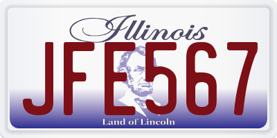 IL license plate JFE567