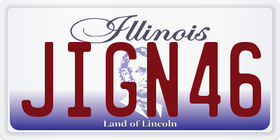 IL license plate JIGN46