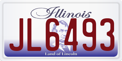 IL license plate JL6493