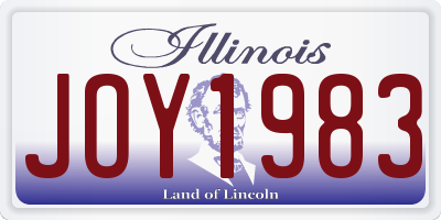 IL license plate JOY1983