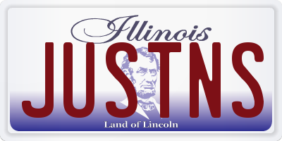 IL license plate JUSTNS