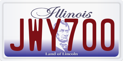 IL license plate JWY700