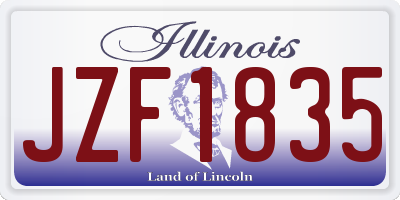 IL license plate JZF1835
